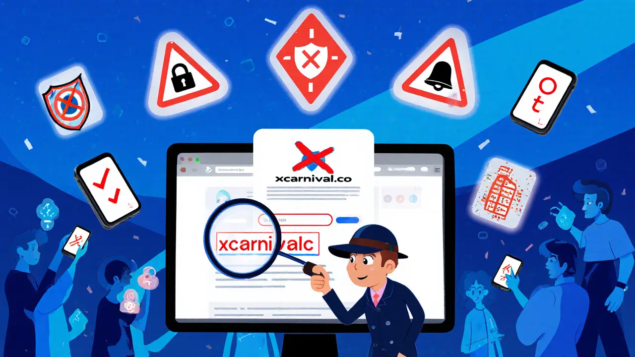 Detective cartoon examining a phishing email with security icons and warning signs.