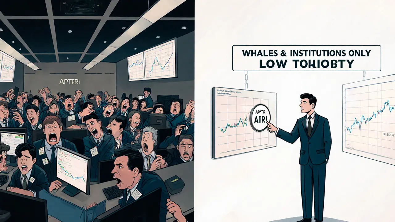 Contrasting chaotic DeFi trading floor versus a calm institutional user with one-click AI control.