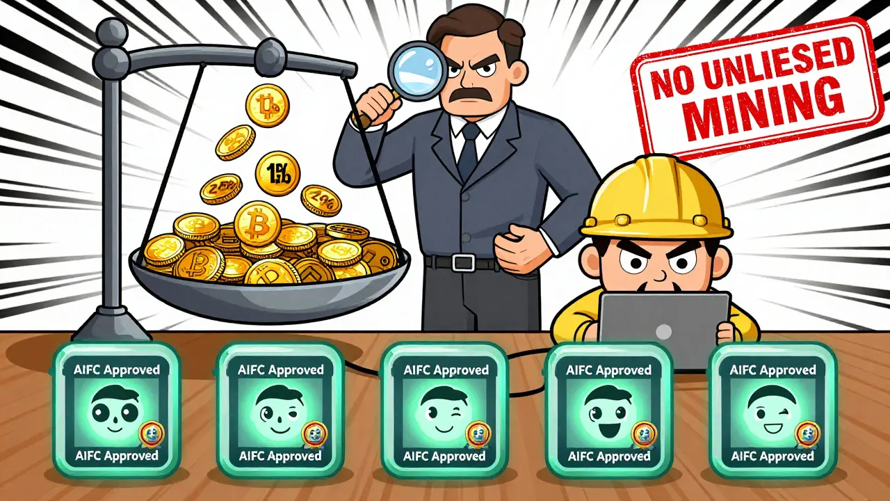 Miner connected to five approved digital mining pools, with 75% of coins going to an exchange vault.