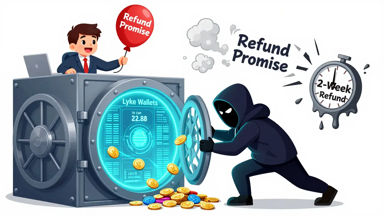 Hacker stealing money from Lykke's vault as a refund promise bursts into smoke