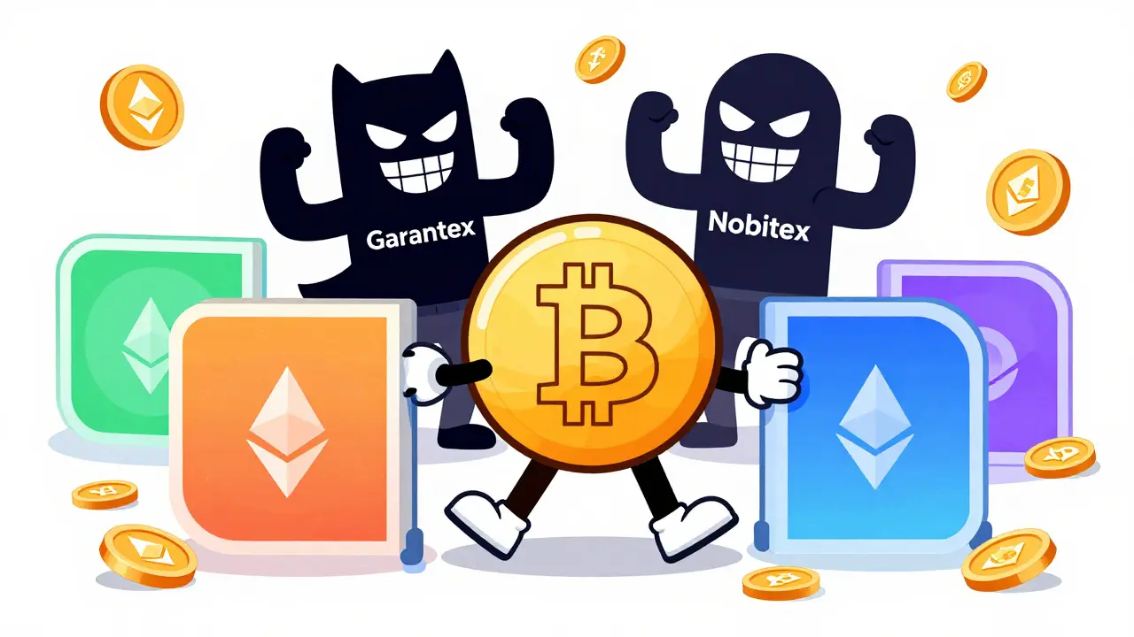 Illustration of Bitcoin moving through DeFi bridges and exchanges