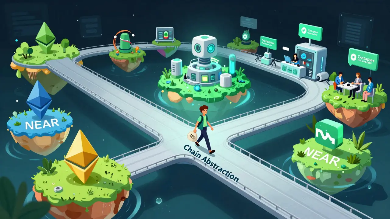 Cartoon of seamless cross-chain bridge for restaking assets