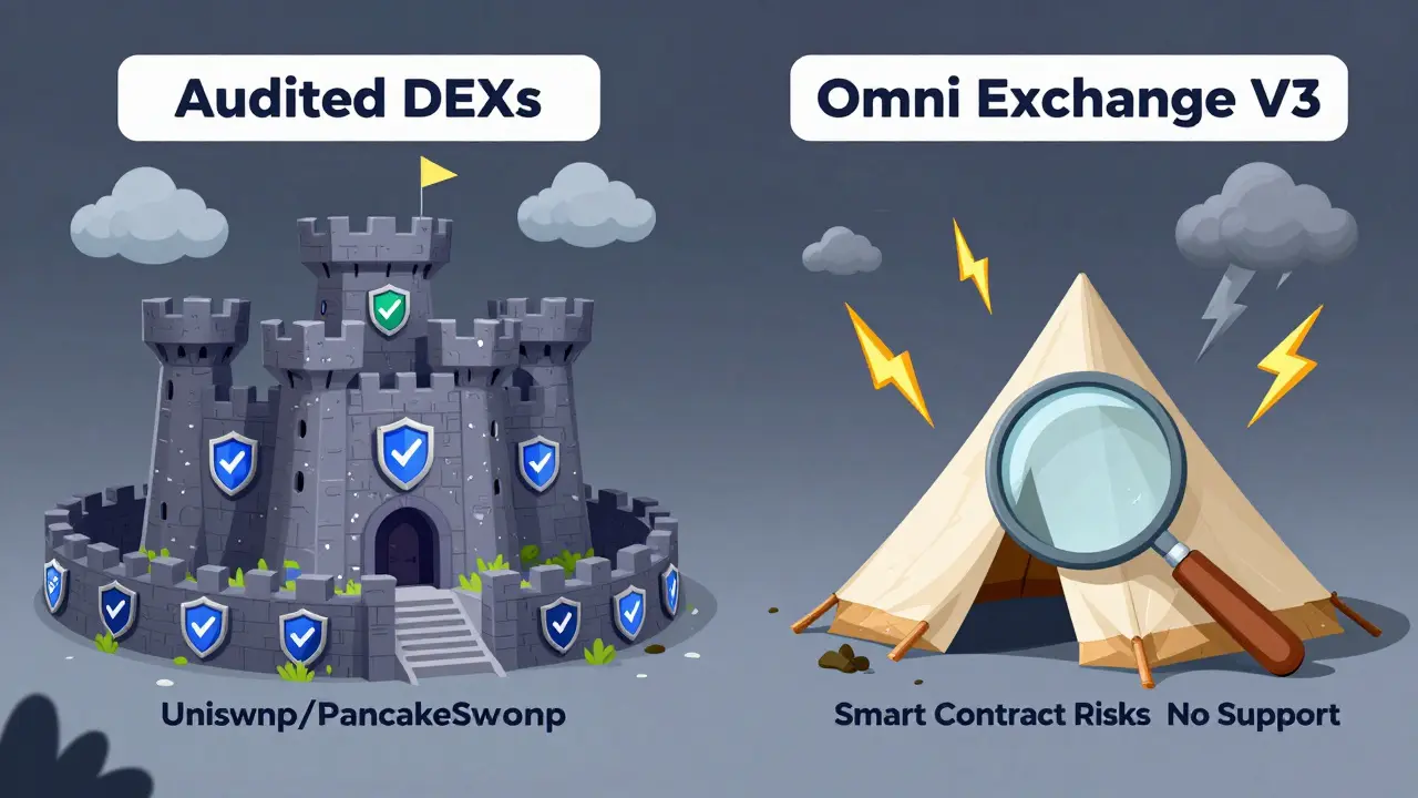 Fortified castle vs fragile tent comparing audited and unaudited DEXs