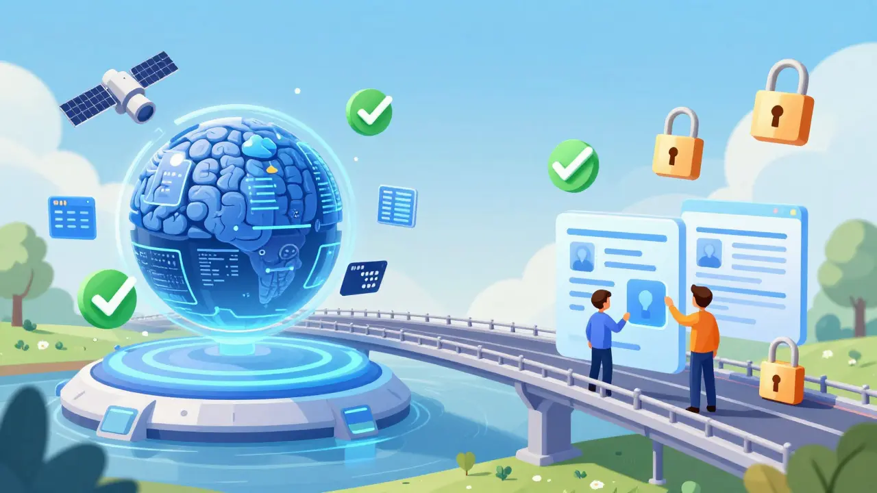 Bridge connecting blockchain to real-world data sources
