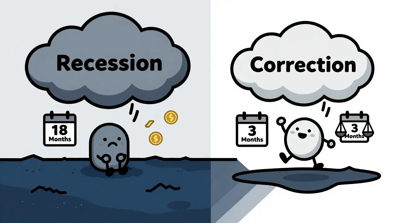 Comparison of deep recession pit vs shallow correction dip