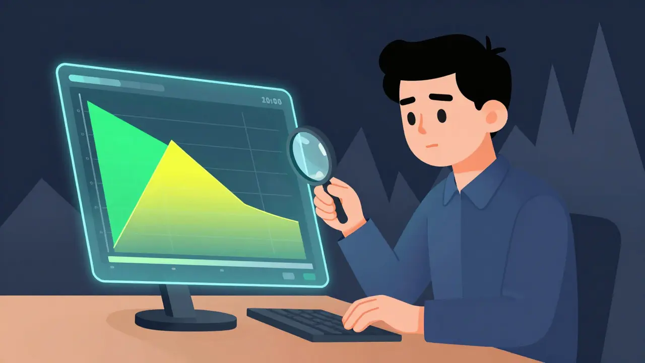Trader analyzing concentrated liquidity ranges on a holographic screen
