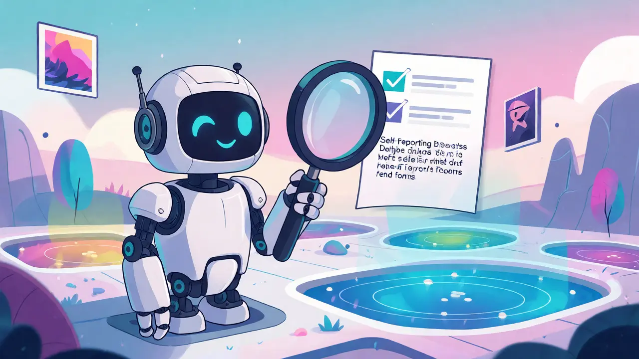 Robot accountant reviewing DeFi and NFT assets