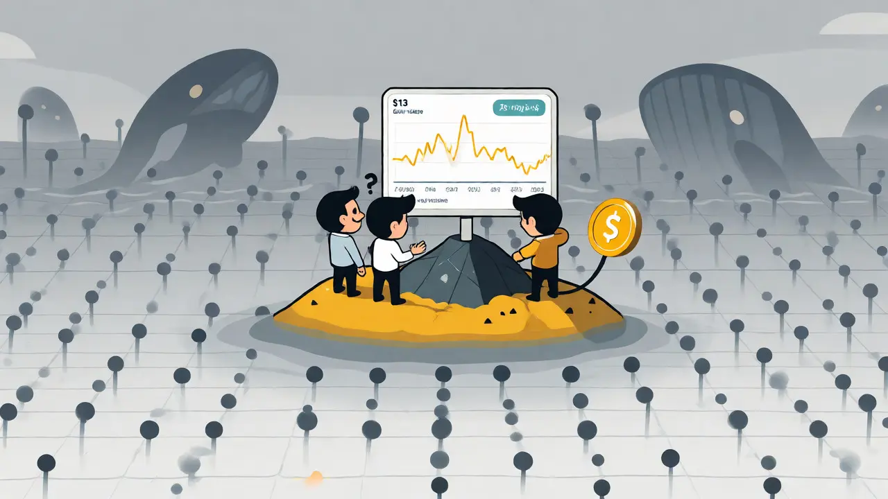 Isolated trading island with low volume